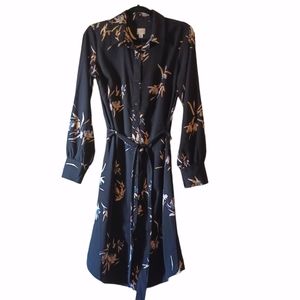 A new day floral belted shirt dress sz M